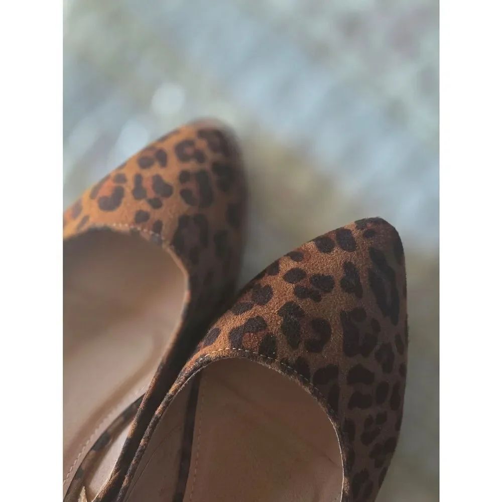 MAURICES Leopard Print Pointed Toe Flats - Brown SZ 9 - Picture 3 of 7